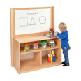 RS Open Bookcase with Inset Panel and Drywipe/Mirror Divider