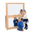 RS Open Bookcase with Inset Panel and Drywipe/Mirror Divider