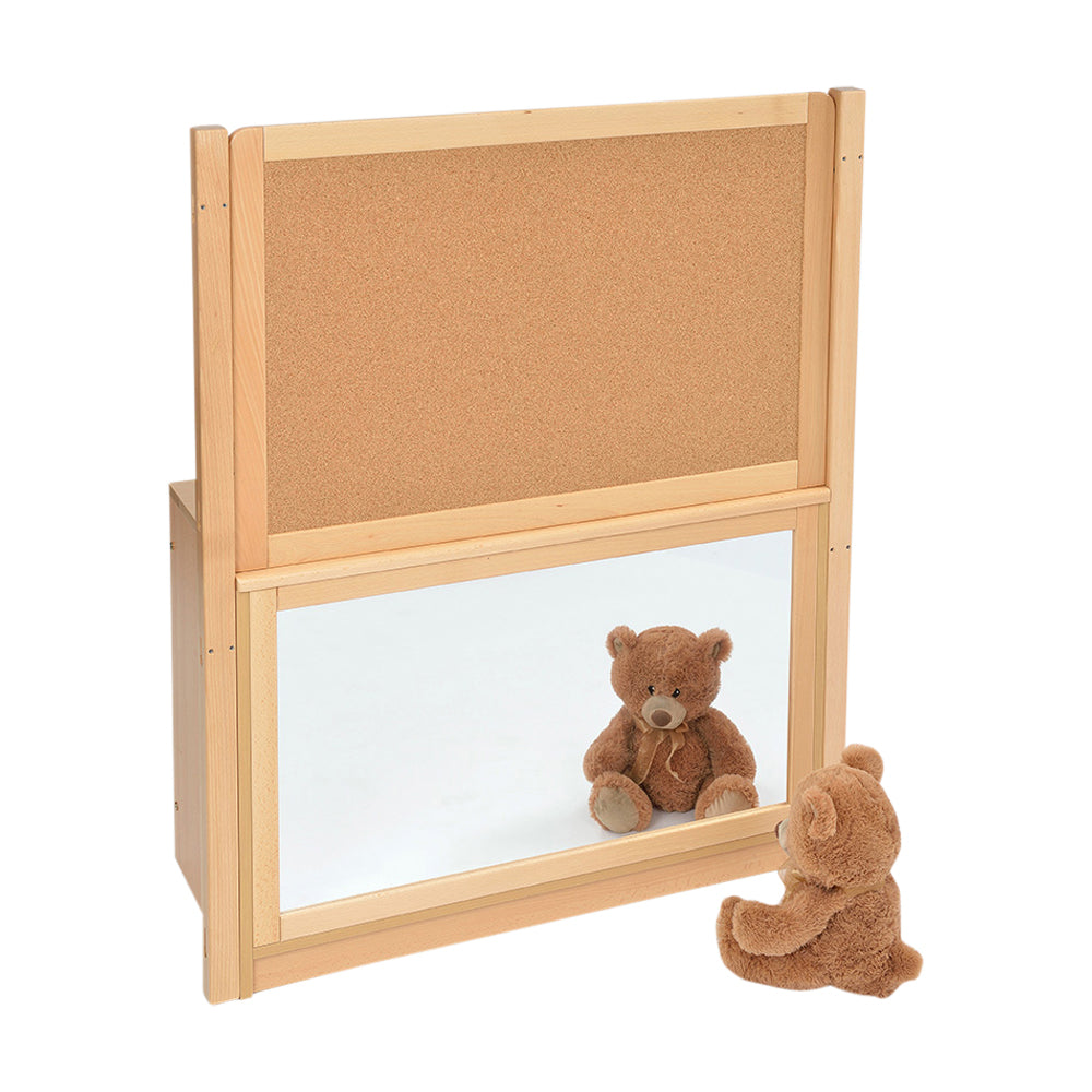 RS Open Bookcase with Inset Panel and Cork Divider