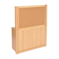 RS Open Bookcase with Solid Back and Cork Divider