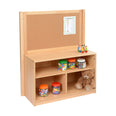 RS Open Bookcase with Solid Back and Cork Divider