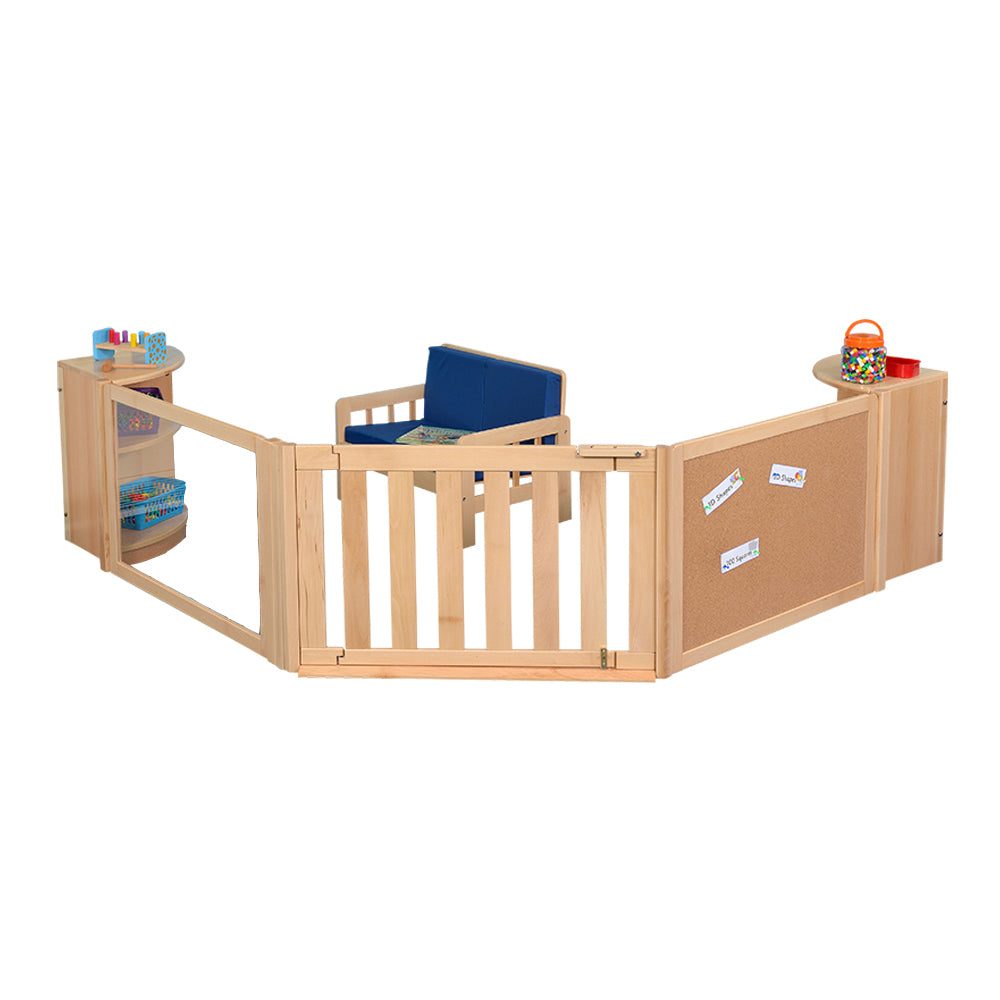 RS Perspex Room Divider with 2 Connecting Posts