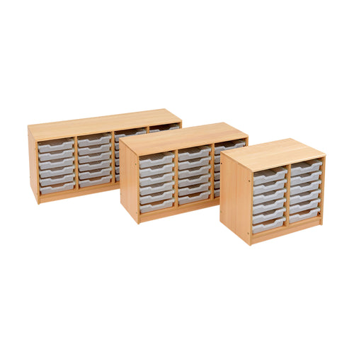 RS 3 Bay A4 18 Shallow Clear Tray Unit
