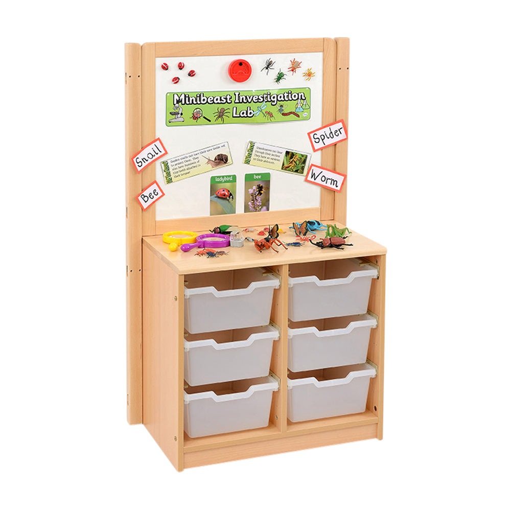 RS 2 Bay A4 6 Deep Clear Tray Unit and Cork/Drywipe Divider