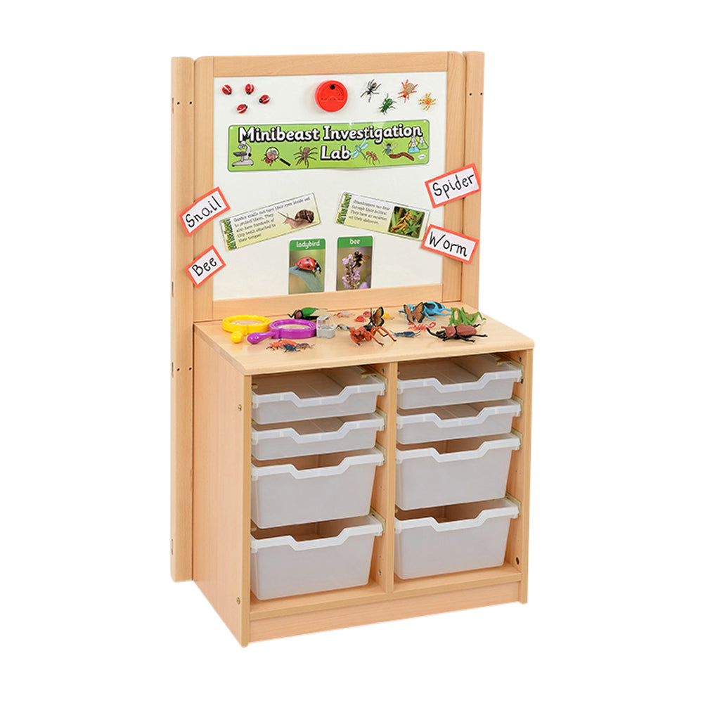 RS 2 Bay A4 4 Deep and 4 Shallow Clear Tray Unit and Cork/Drywipe Divider