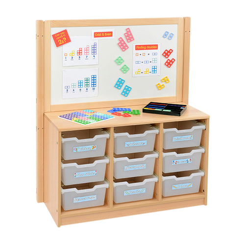 RS 3 Bay A4 9 Deep Clear Tray Unit and Cork/Drywipe Divider