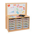 RS 3 Bay A4 18 Shallow Clear Tray Unit and Cork/Drywipe Divider