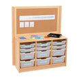 RS 3 Bay A4 6 Deep and 6 Shallow Clear Tray Unit and Cork/Drywipe Divider