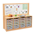 RS 4 Bay A4 24 Shallow Clear Tray Unit and Cork/Drywipe Divider