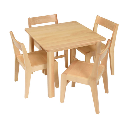 Devon Square Solid Beech Table (690mm x 690mm)