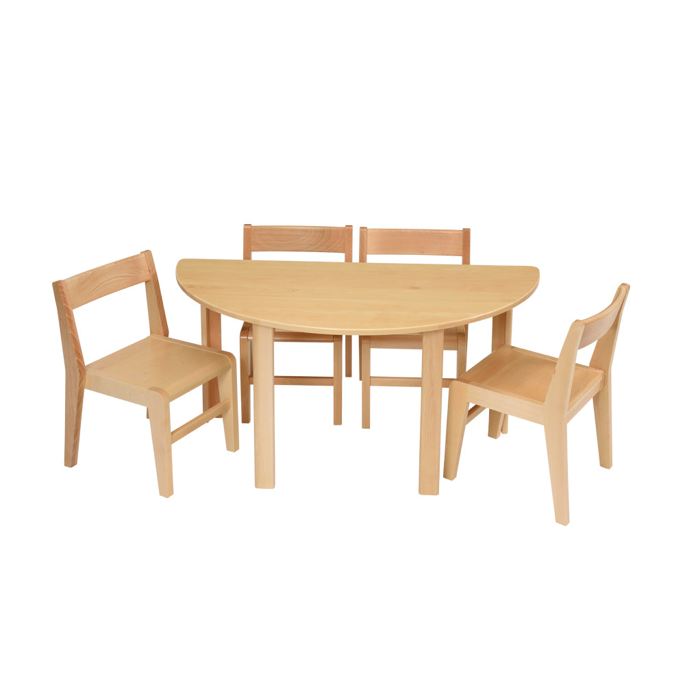 Devon Half Circle Solid Beech Table