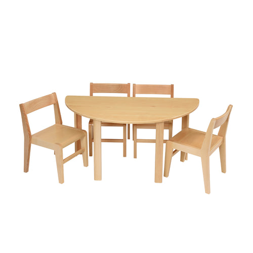 Devon Half Circle Solid Beech Table