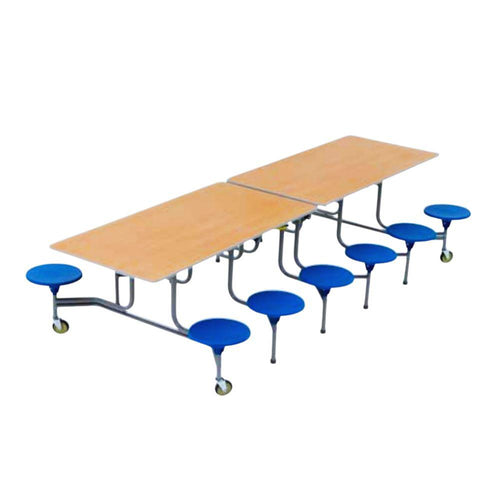 Retro Series - 8 Seat + 4 Space Wheelchair Access 10ft Mobile Foldable Dining Table