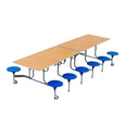 Retro Series - 10 Seat + 2 Space Wheelchair Access 10ft Mobile Foldable Dining Table