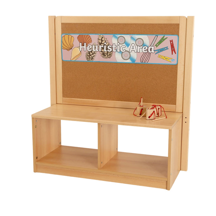 Rs Toddler Open 2 Cubby Unit with Cork Board