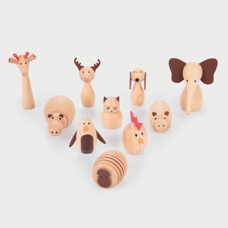 WOODEN ANIMAL FRIENDS