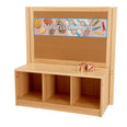 RS Toddler 3 Cubby Unit with Cork Board