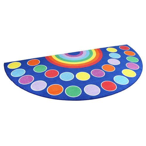 Rainbow Large Semi-Circle Placement Carpet