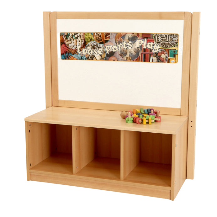 RS Toddler 3 Cubby Unit with Drywipe/Mirror Panel