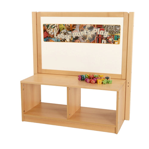 RS Toddler Open 2 Cubby Unit with Mirror/Drywipe Board