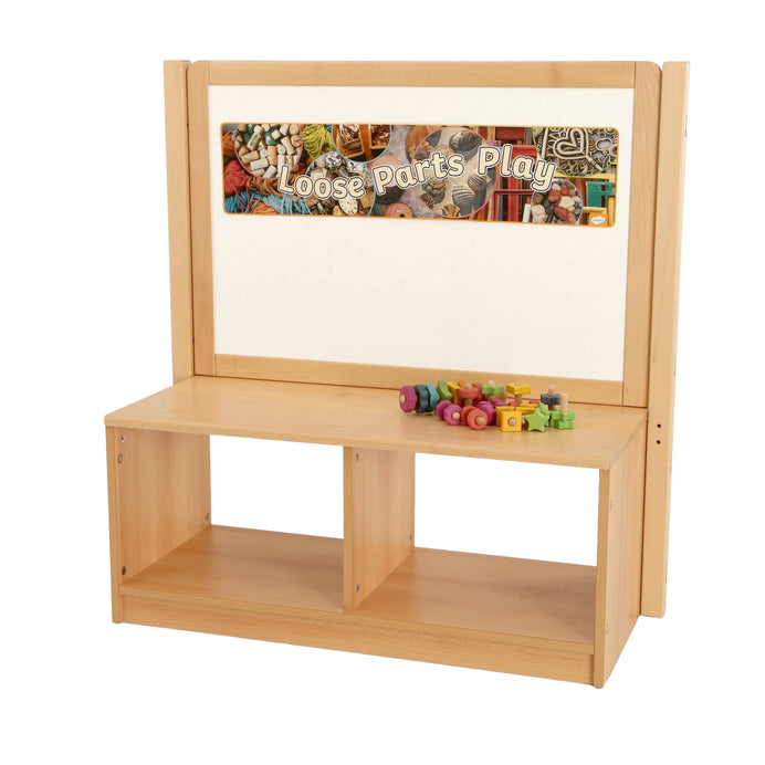 RS Toddler Open 2 Cubby Unit with Mirror/Drywipe Board