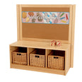 RS Toddler 3 Cubby Unit with Cork Board