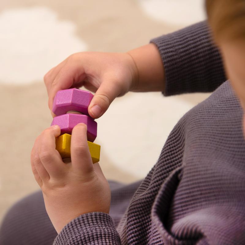 RAINBOW WOODEN NUTS & BOLTS