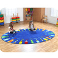Oval Pencils Alphabet Carpet