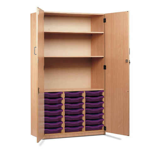 21 Shallow Tray Cupboard with Lockable Doors