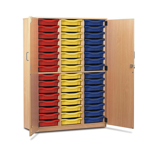 48 Shallow Tray Cupboard with Full Locking Doors