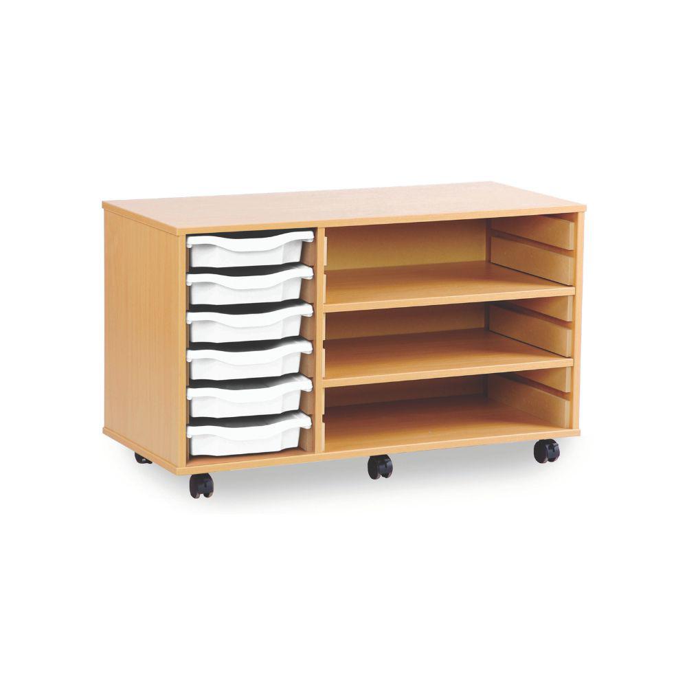 6 Shallow Tray Unit with 2 Shelves