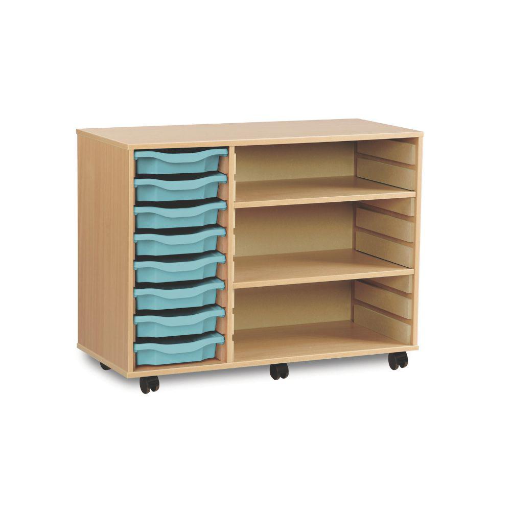 8 Shallow Tray Unit with 2 Shelves