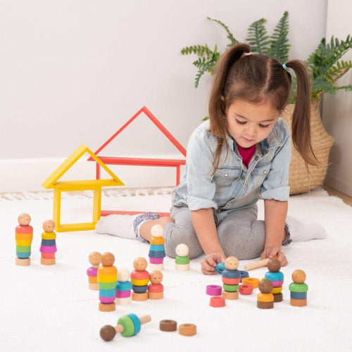 RAINBOW WOODEN COMMUNITY PEOPLE