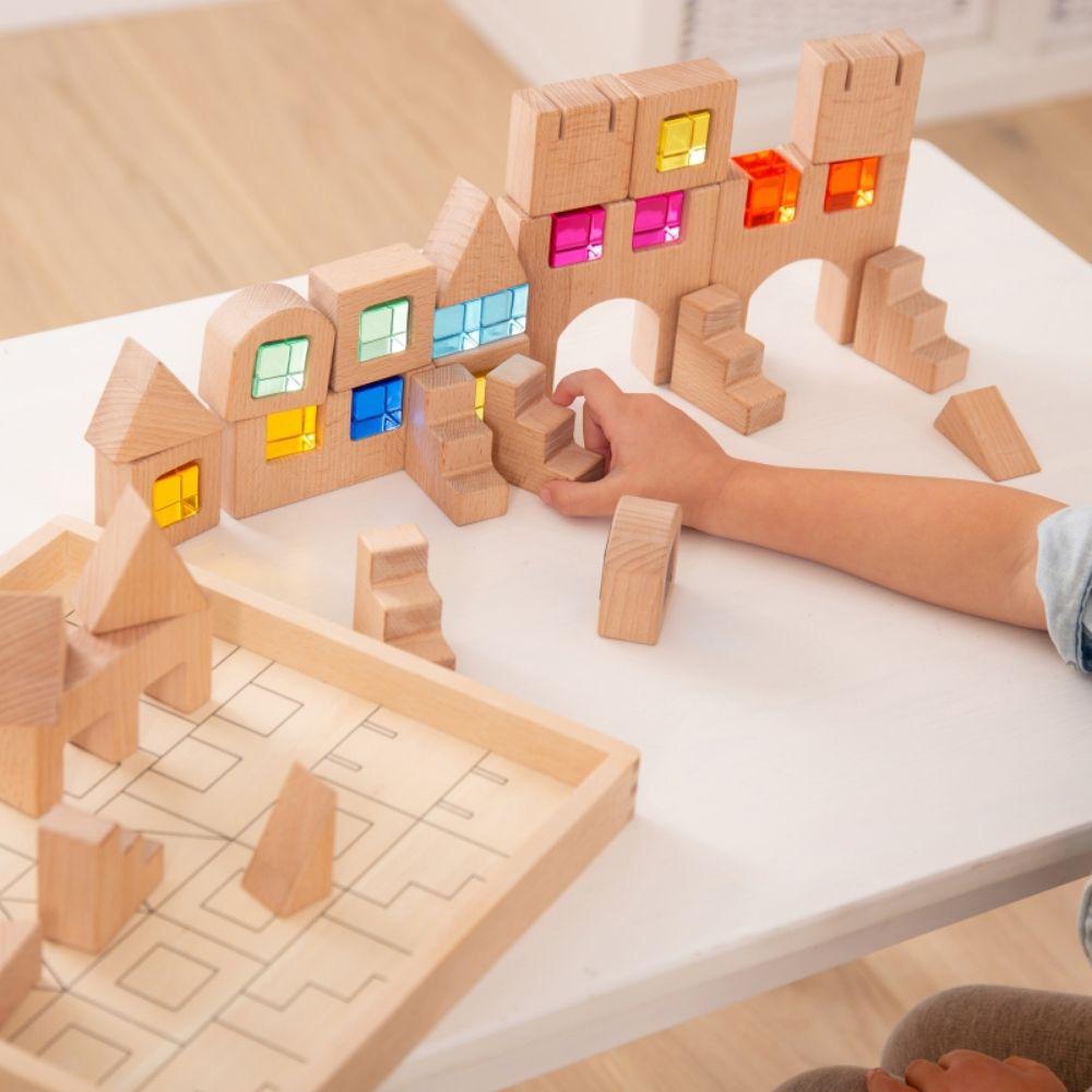 WOODEN BUILDING GEM BLOCKS