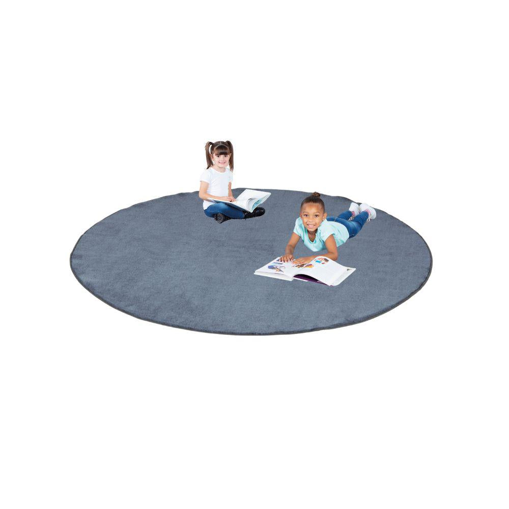 Luxury Super Soft Round Carpet - Grey
