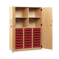 24 Shallow Tray Cupboard with Full Locking Doors