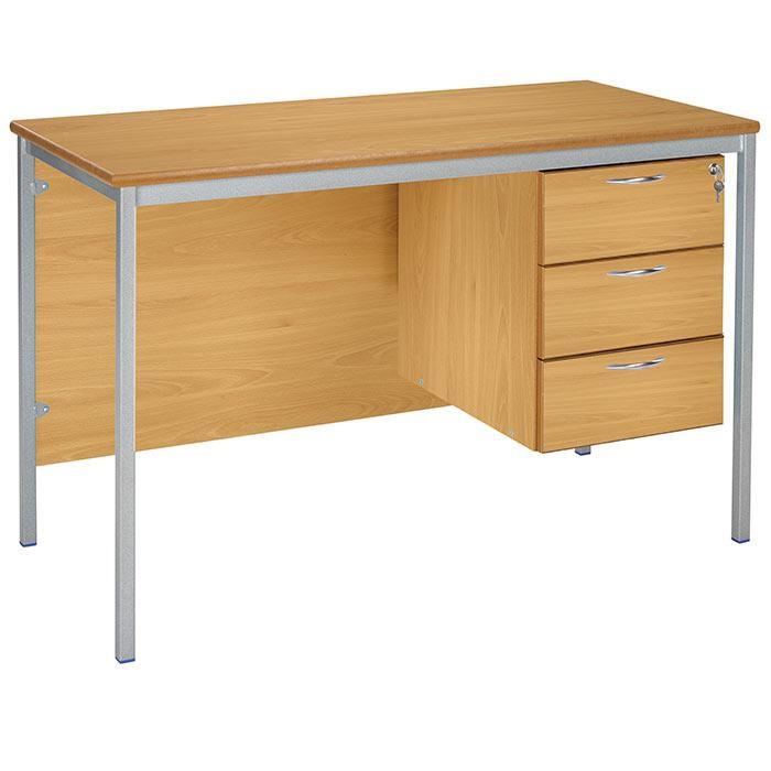 Fully Welded Value Rectangular (1200 x 600mm) 3 Drawer Teachers Desk
