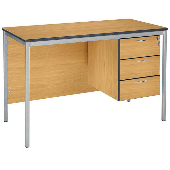 Fully Welded Premium Rectangular (1500 x 750mm) 3 Drawer Teachers Desk