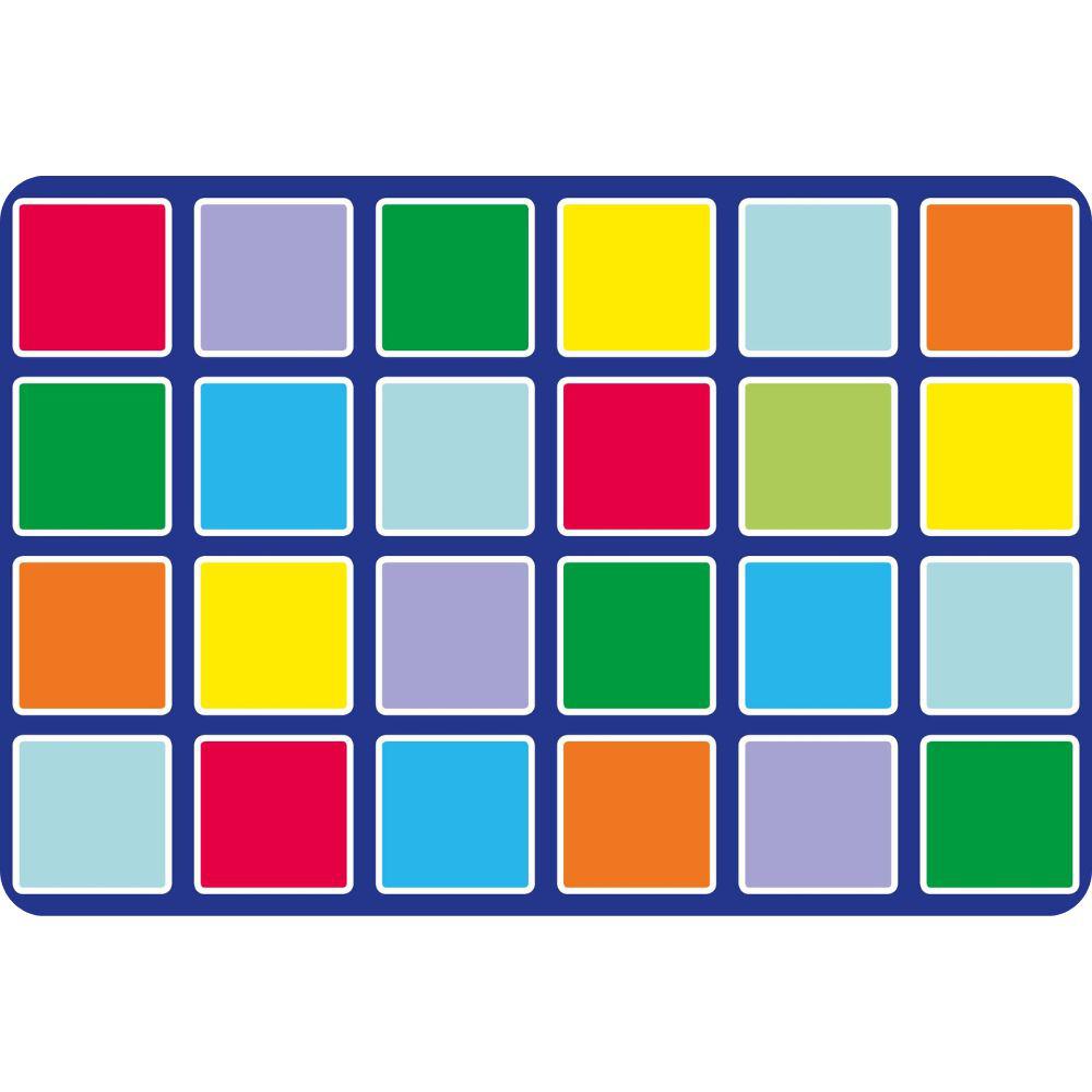 Rainbow Rectangle Placement Carpet