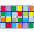 Rainbow Rectangle Placement Carpet