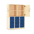 24 Shallow Tray Cupboard with Half Locking Doors