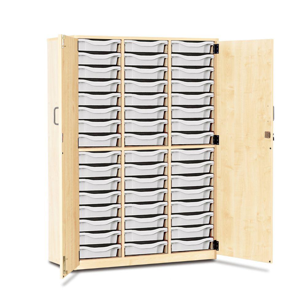 48 Shallow Tray Cupboard with Full Locking Doors
