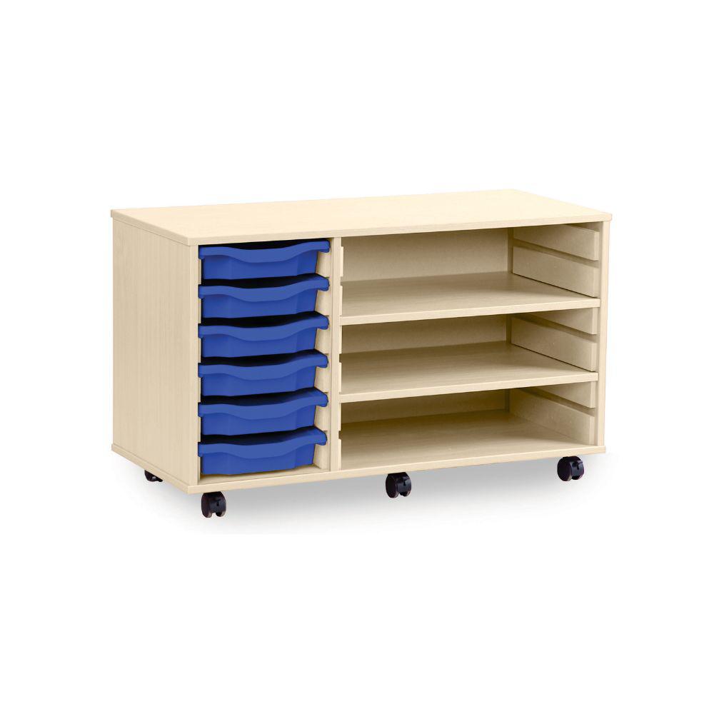 6 Shallow Tray Unit with 2 Shelves