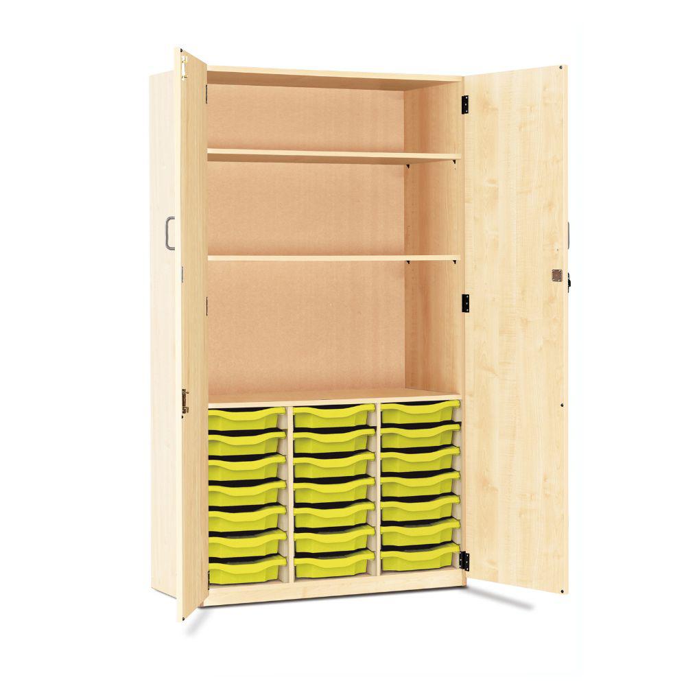 21 Shallow Tray Cupboard with Lockable Doors