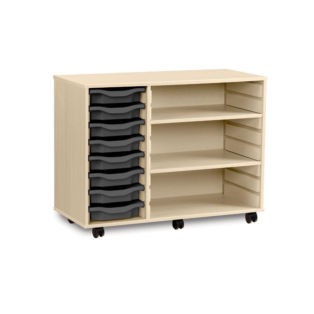 8 Shallow Tray Unit with 2 Shelves
