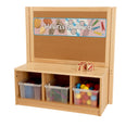 RS Toddler 3 Cubby Unit with Cork Board
