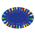 Oval Pencils Alphabet Carpet