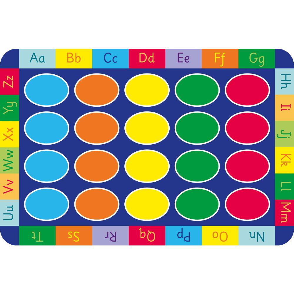 Rainbow ABC Rectangle Carpet