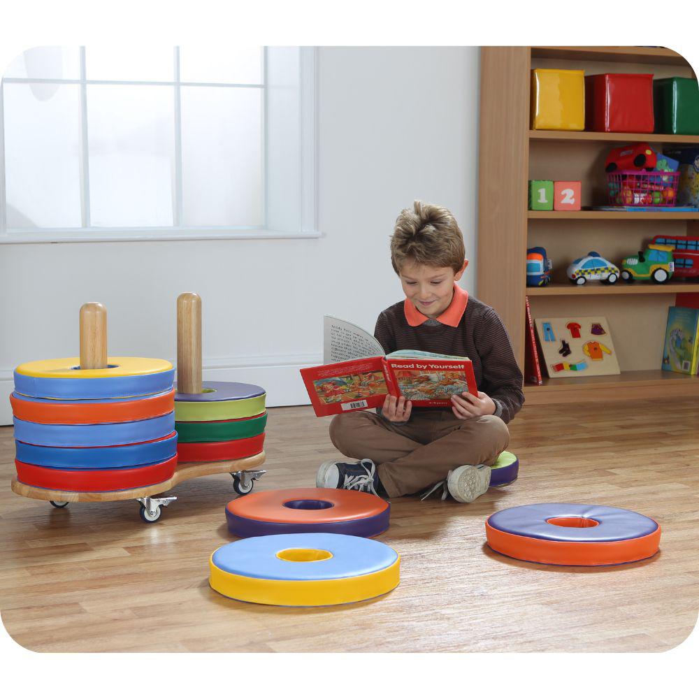 Donut Multi-Seat Trolley Inc. 12 Bi-Colour Cushions