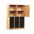 24 Shallow Tray Cupboard with Half Locking Doors